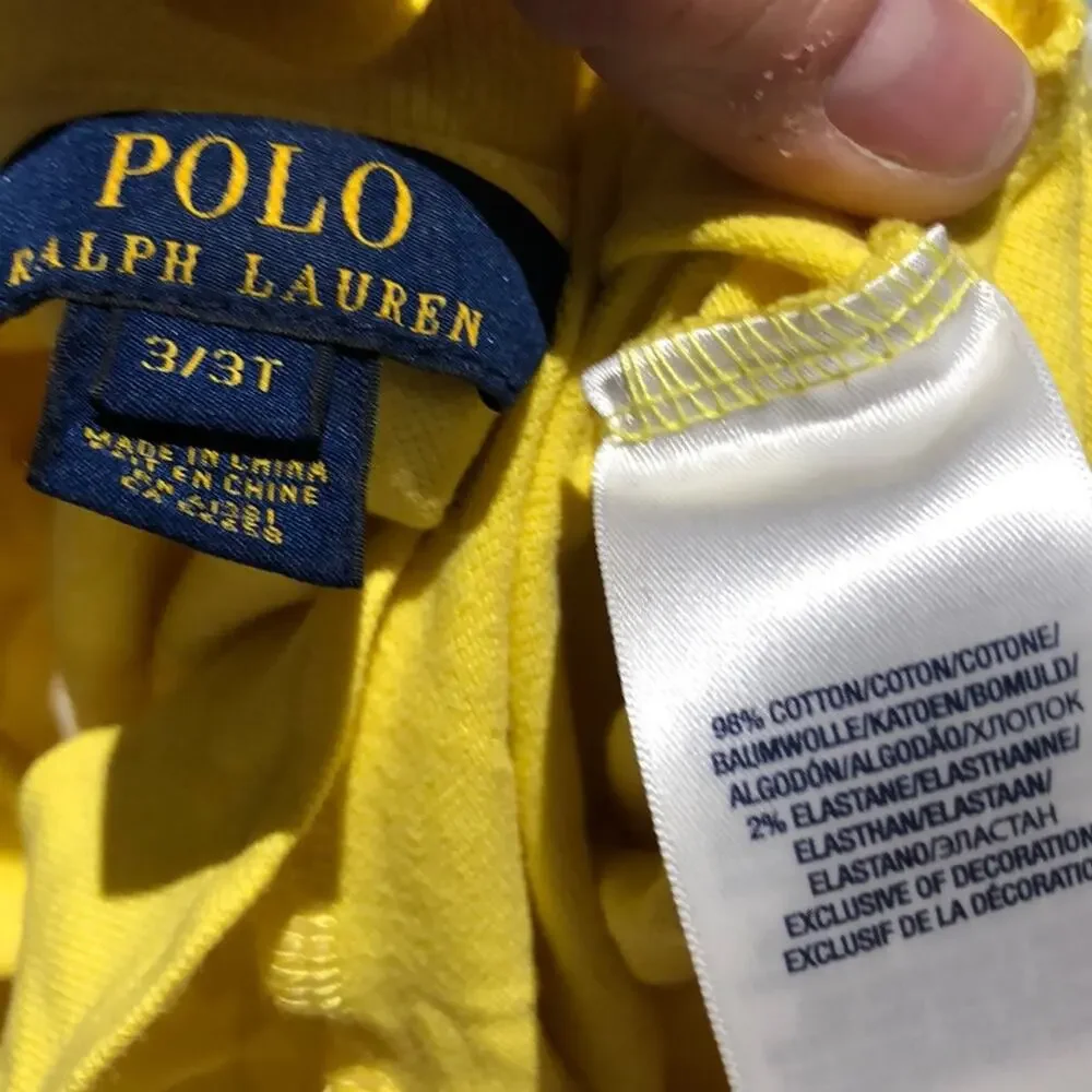 Ralph Lauren 3t yellow polo w/coordinating pants